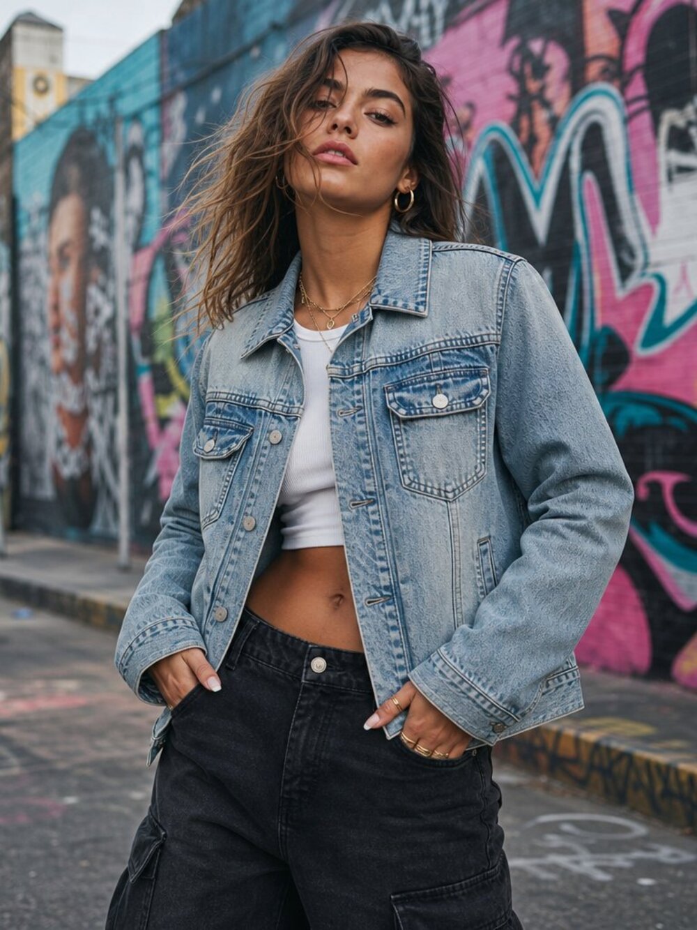 Boston Proper Light Blue Denim Jacket – Size Medium, Hip Street Style